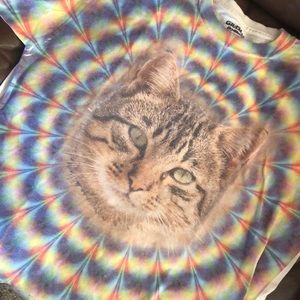 Tye dye cat shirt